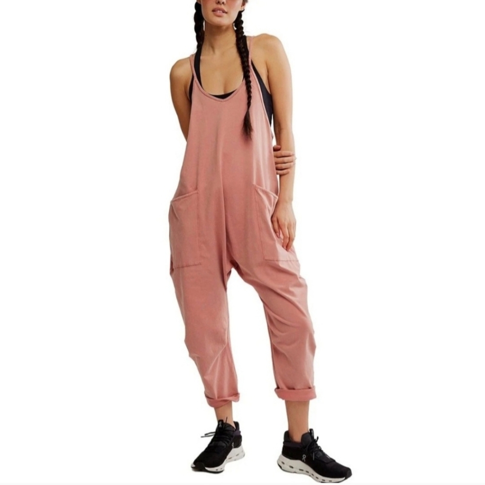 Free People Dusty Rose Relaxed Jumpsuit